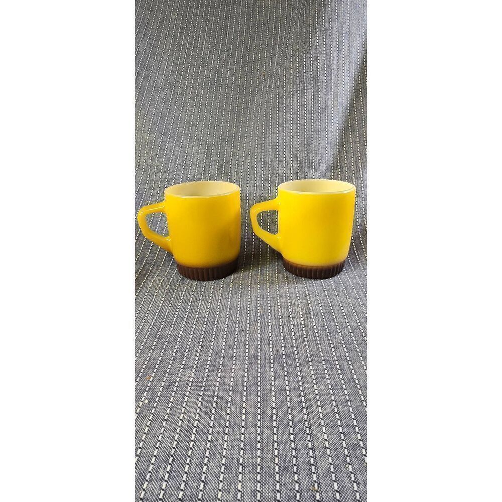 Two Vintage Anchor Hocking Fire-King two-toned